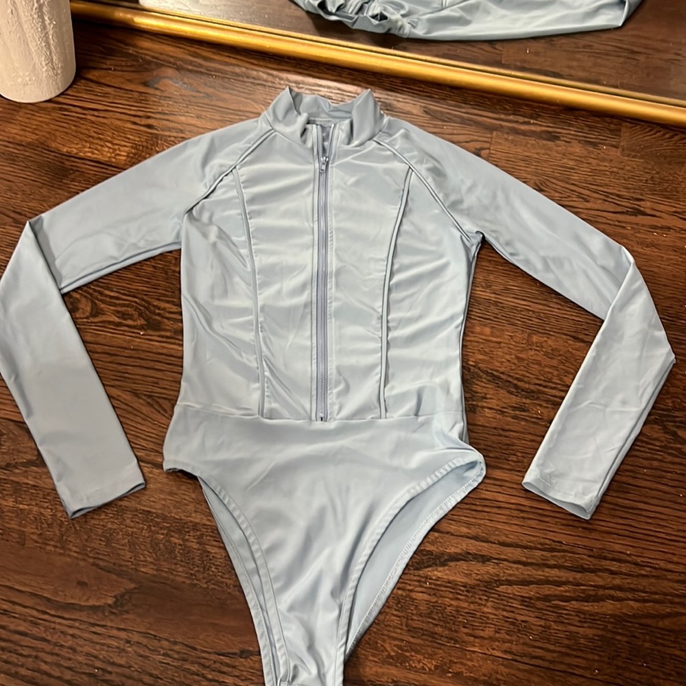 Blue bodysuit